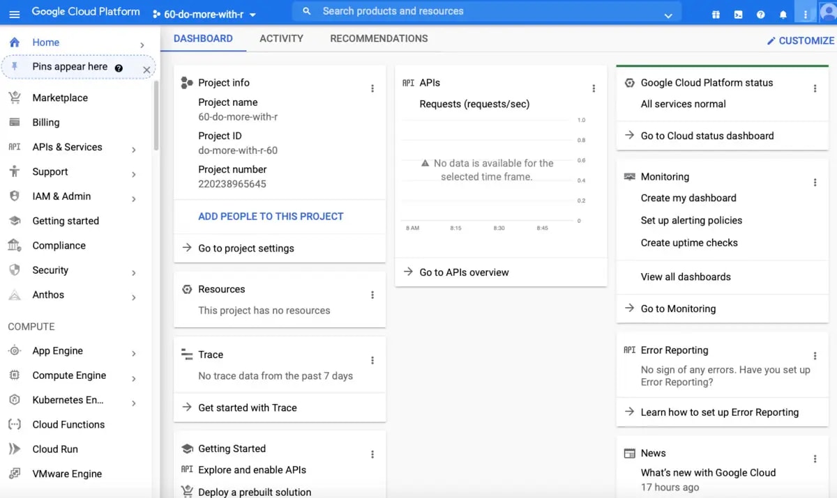 BigQuery R - Loading Project into Google Cloud